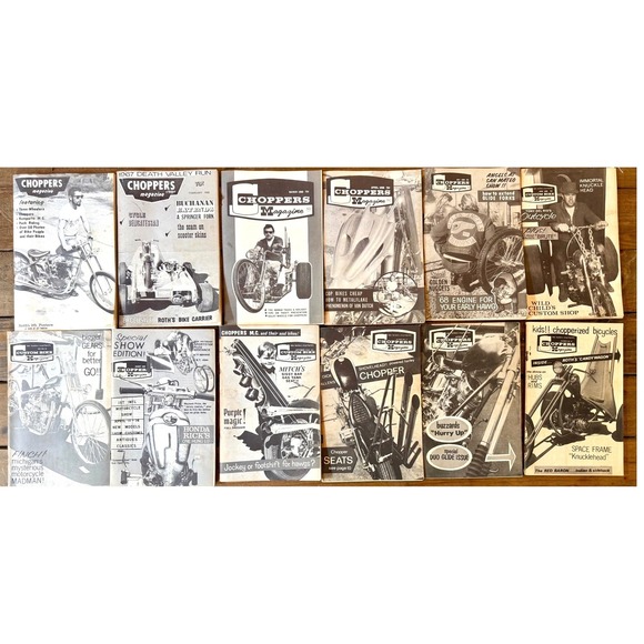Other - 1968; 1969 missing Dec; 2 1970: plus 9 manuals Choppers Magazines vintage rare